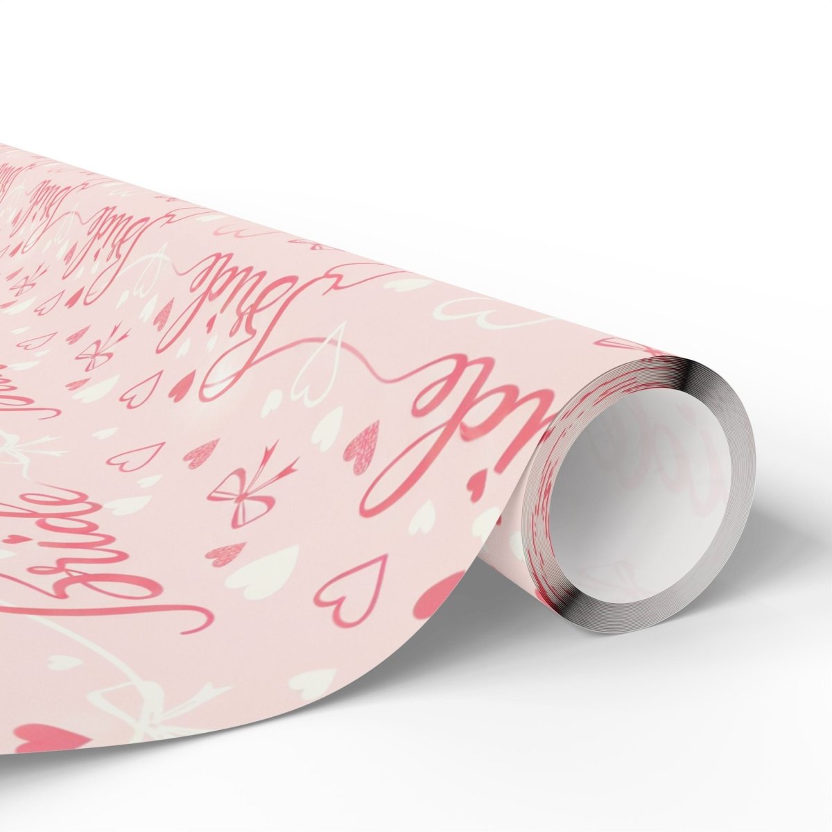 Blushing Bride Bows & Hearts – Bridal Shower Wrapping Paper