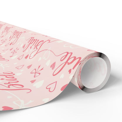 Blushing Bride Bows & Hearts – Bridal Shower Wrapping Paper