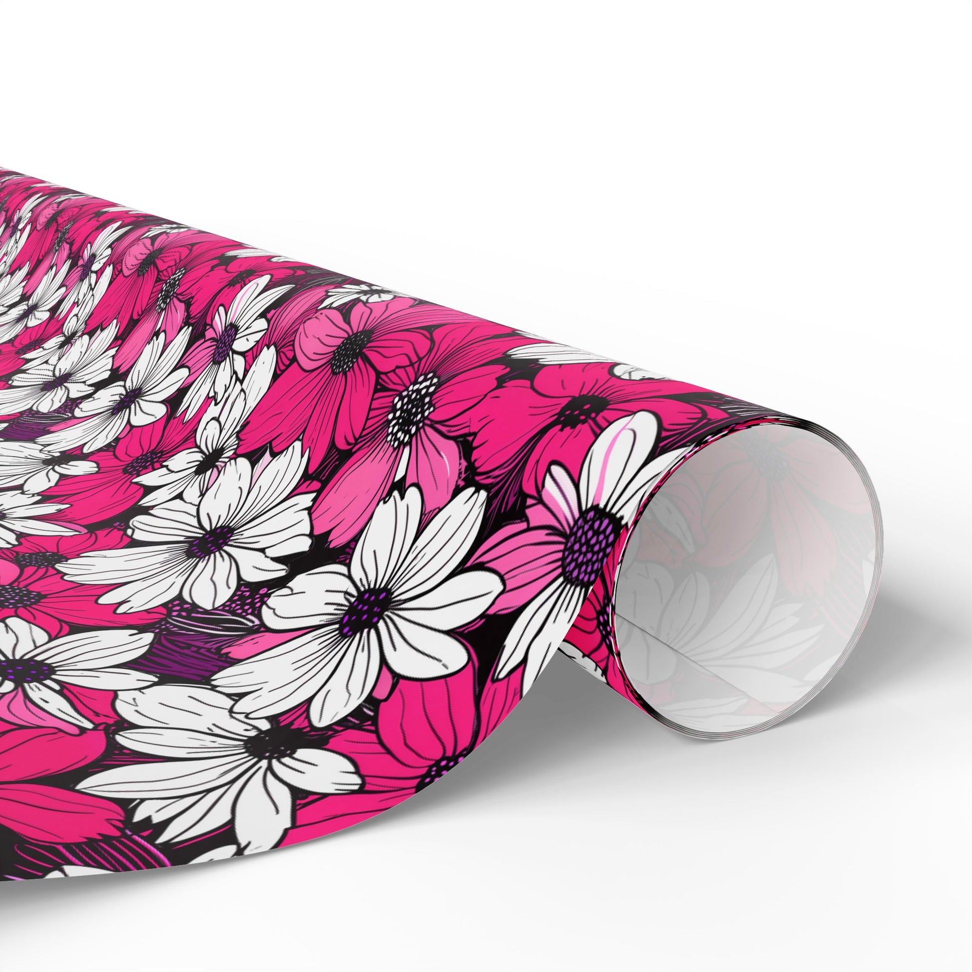 Pink & White Floral Wrapping Paper
