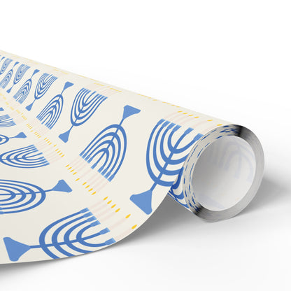 Hanukkah Menorah Wrapping Paper