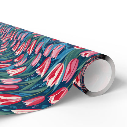 Vibrant Tulip Floral Wrapping Paper