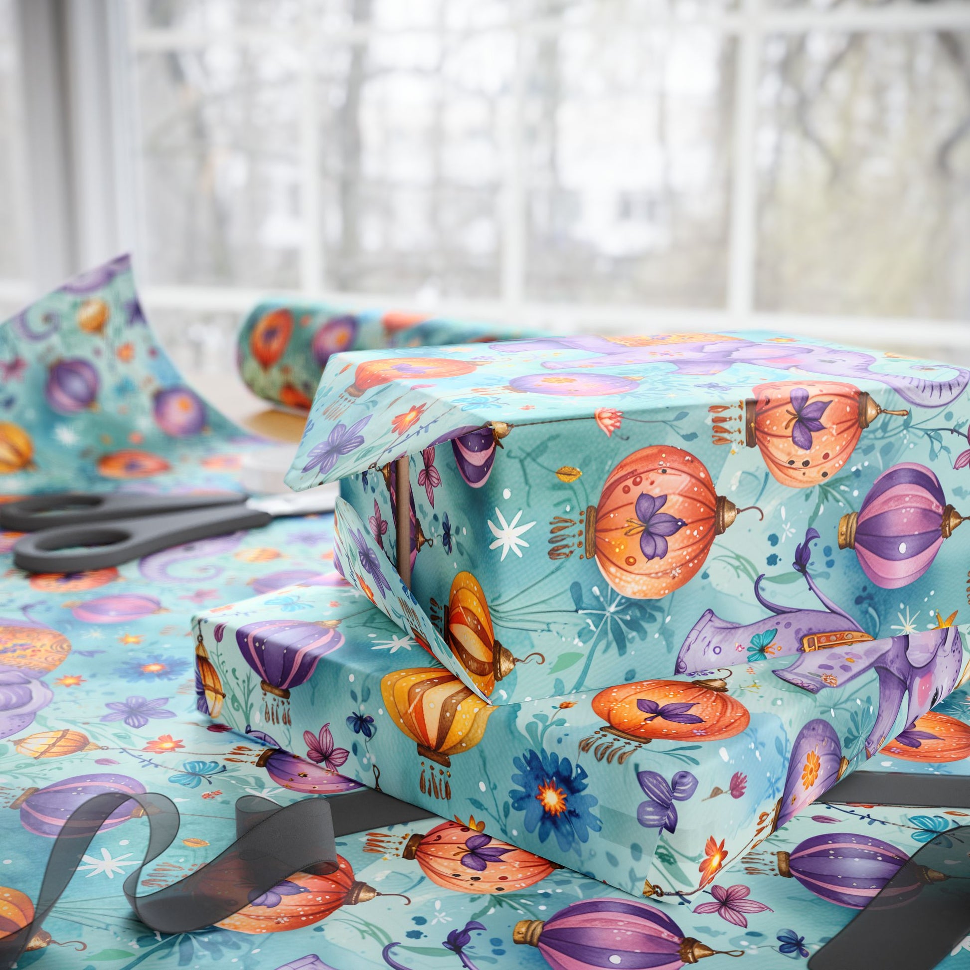 Diwali Festival Elephant Wrapping Papers