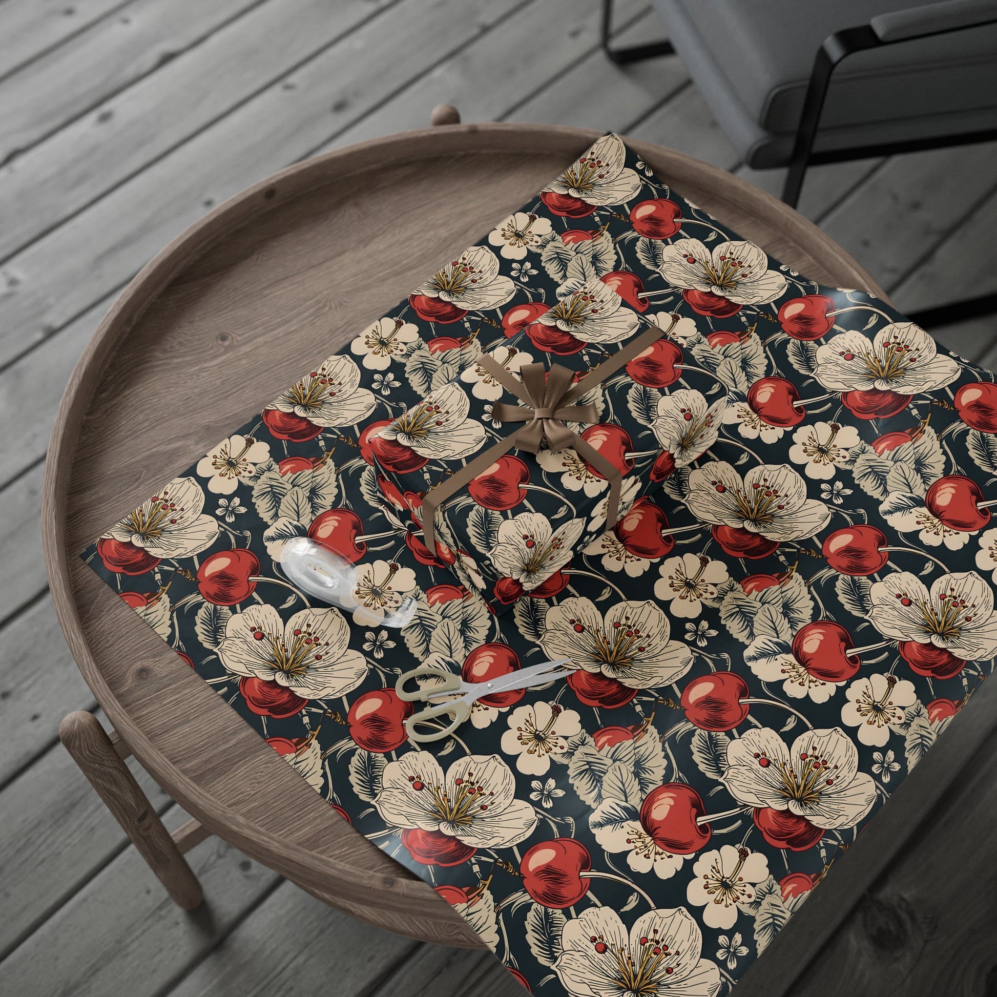 Vintage Cherry and Cherry Blossom Wrapping Papers