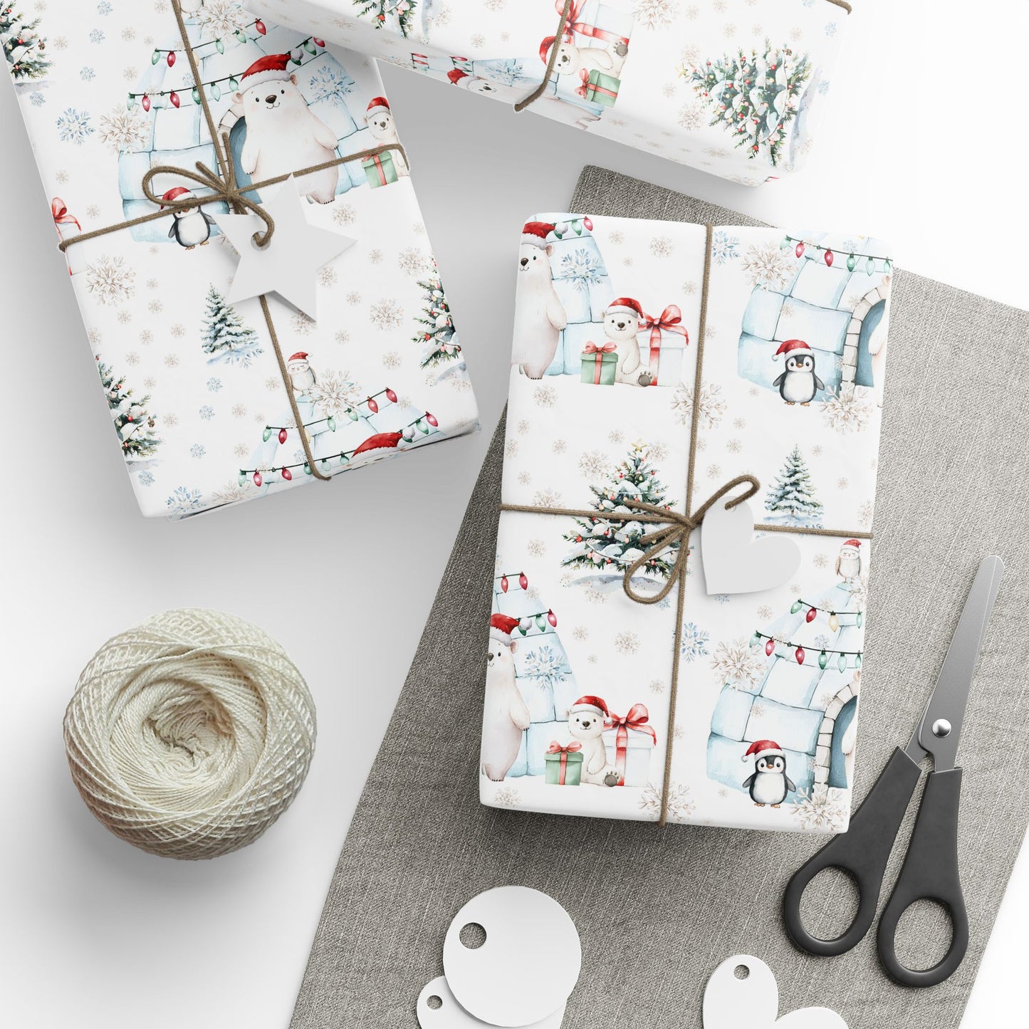 Igloo & Let It Snow – Arctic Friends Christmas Wrapping Paper