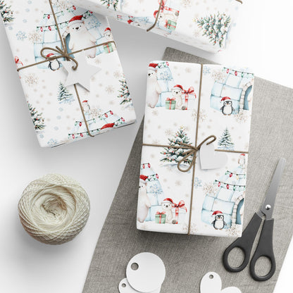 Igloo & Let It Snow – Arctic Friends Christmas Wrapping Paper