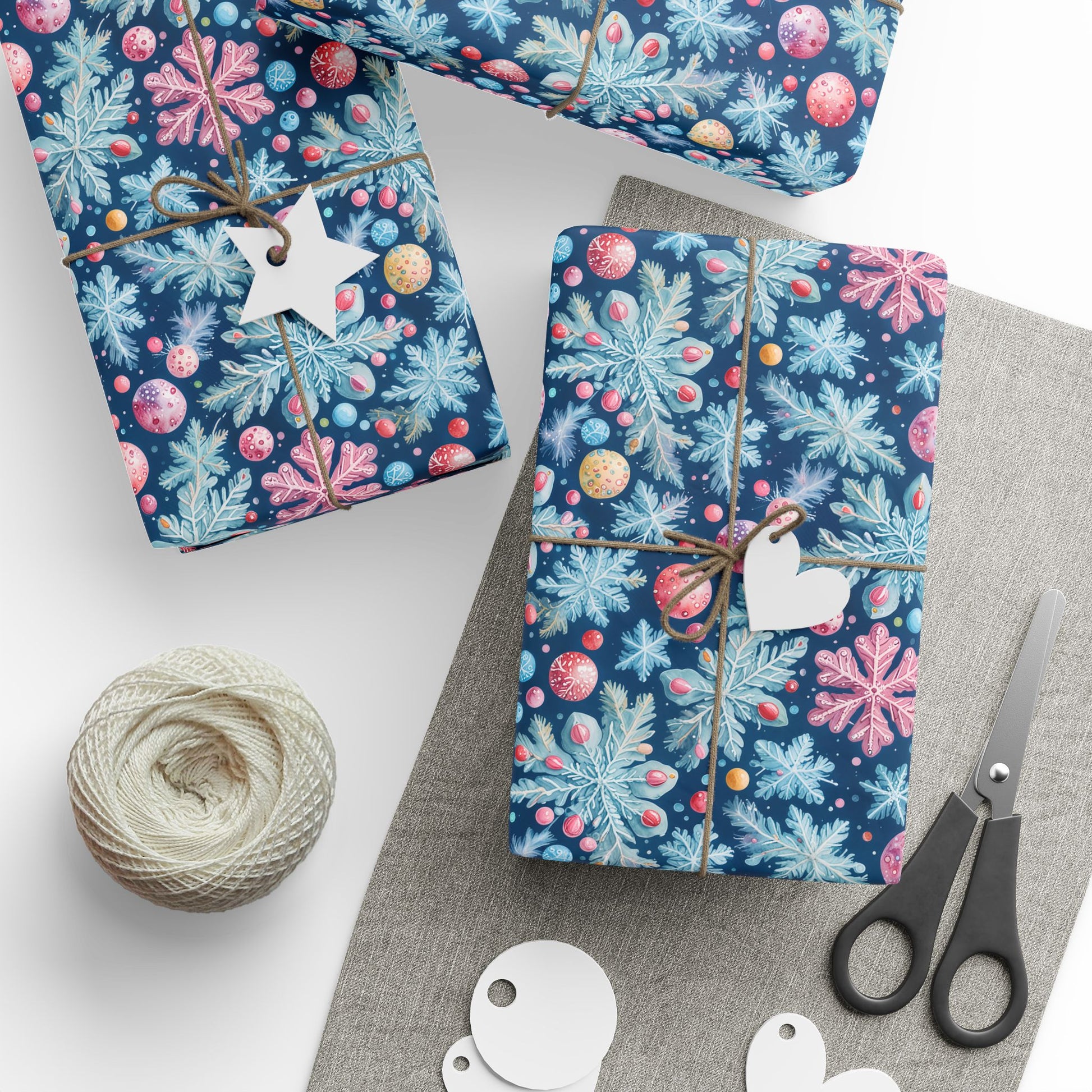 Frosted Glam – Snowflakes & Sparkle Wrapping Paper