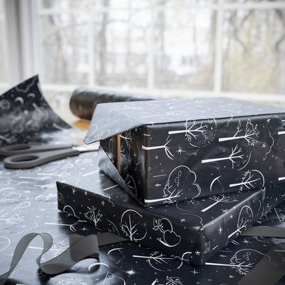 Cosmic Themed Wrapping Paper - Unique Gift Wrap, Space Decor, Birthday, Holiday, Festive Event Use
