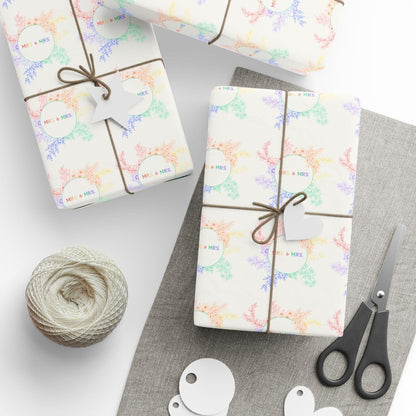 Rainbow Mrs. & Mrs. Gift Paper