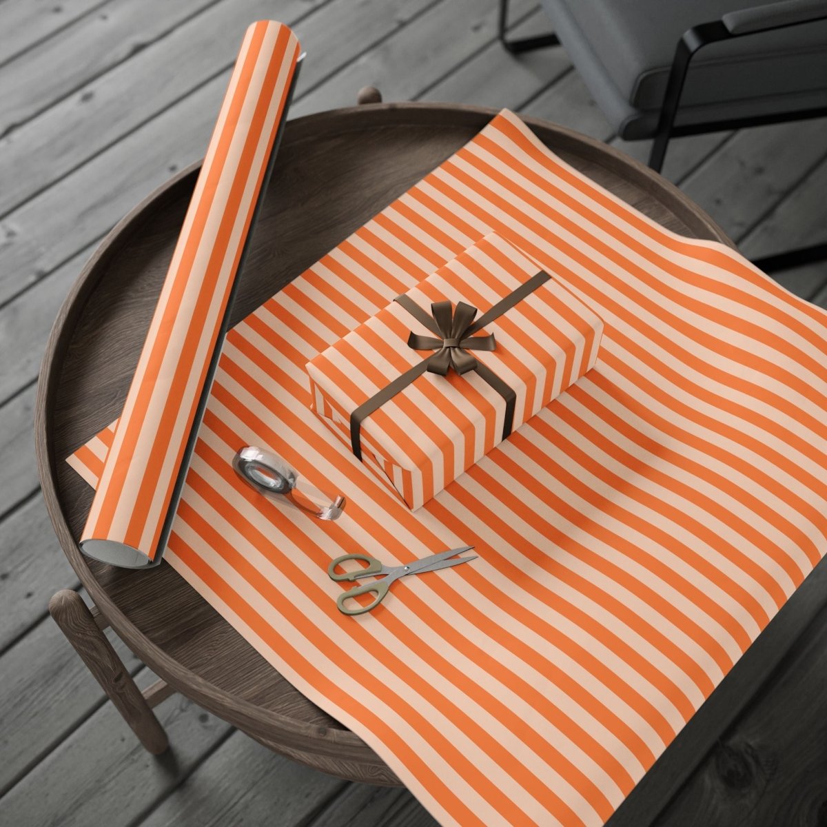 Chic Orange Stripes – Modern Wrap
