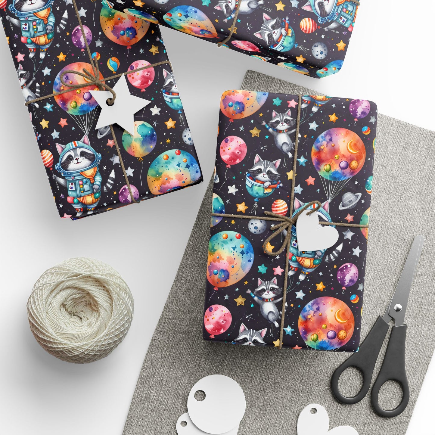 Cosmic Wrapping Paper - Colorful Space Gift Wrap