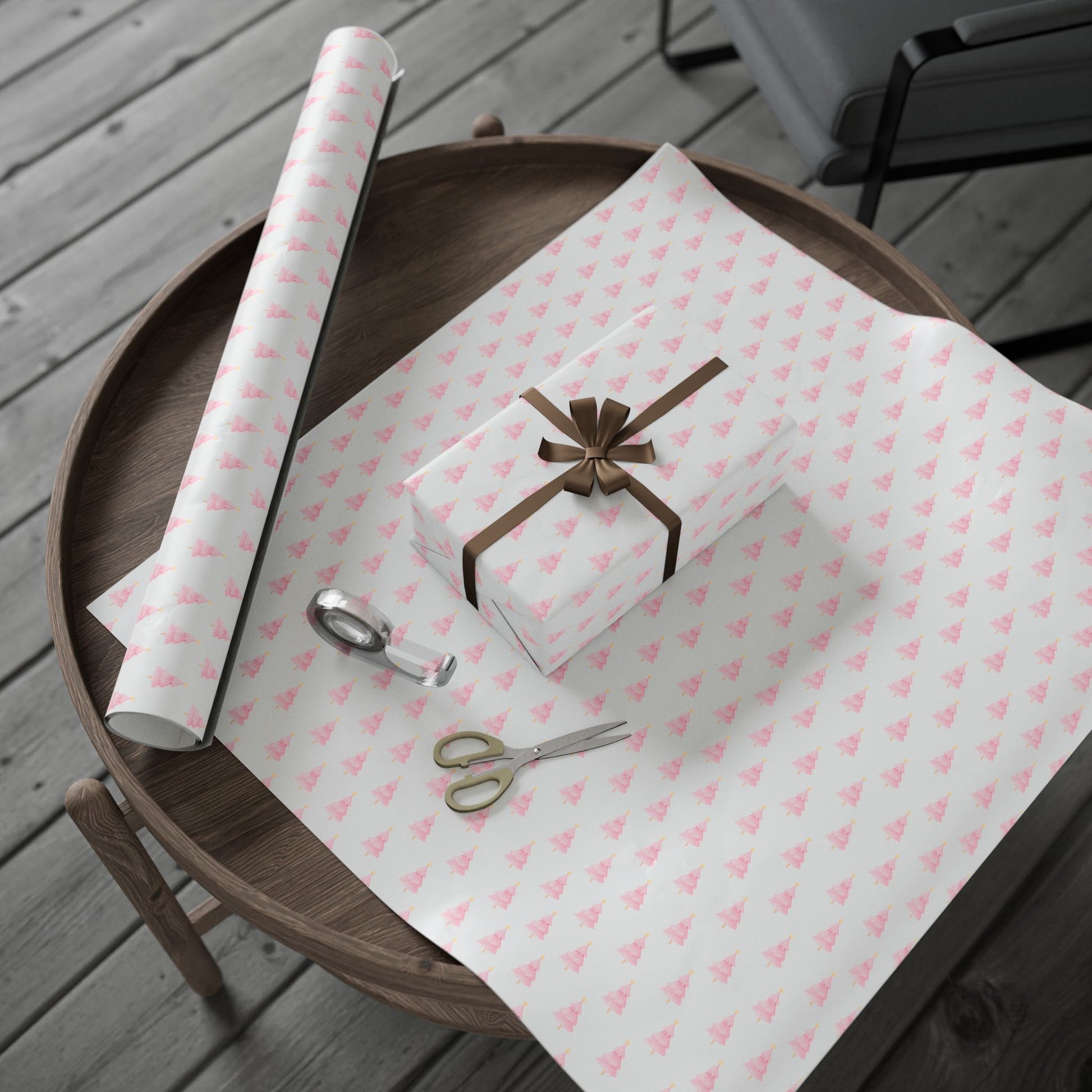 Think Pink Fir - real – Blush Christmas Tree Wrapping Paper