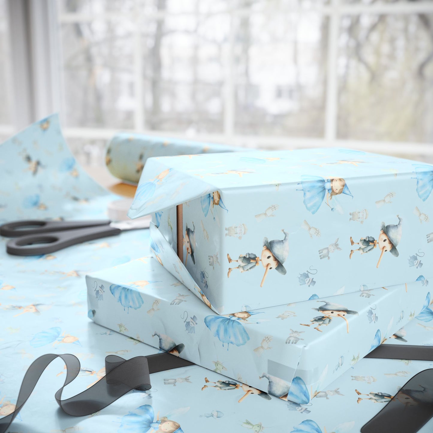 Fairy Tale Pinocchio Wrapping Paper