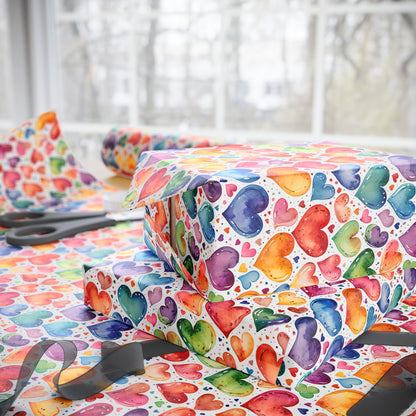 Vibrant Multicolor Heart Wrapping Paper