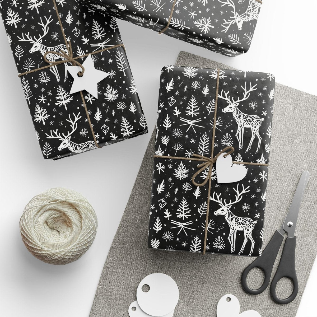 Bone to Be Wild – Gothic Reindeer Wrapping Paper