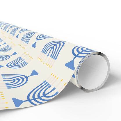 Hanukkah Menorah Wrapping Paper