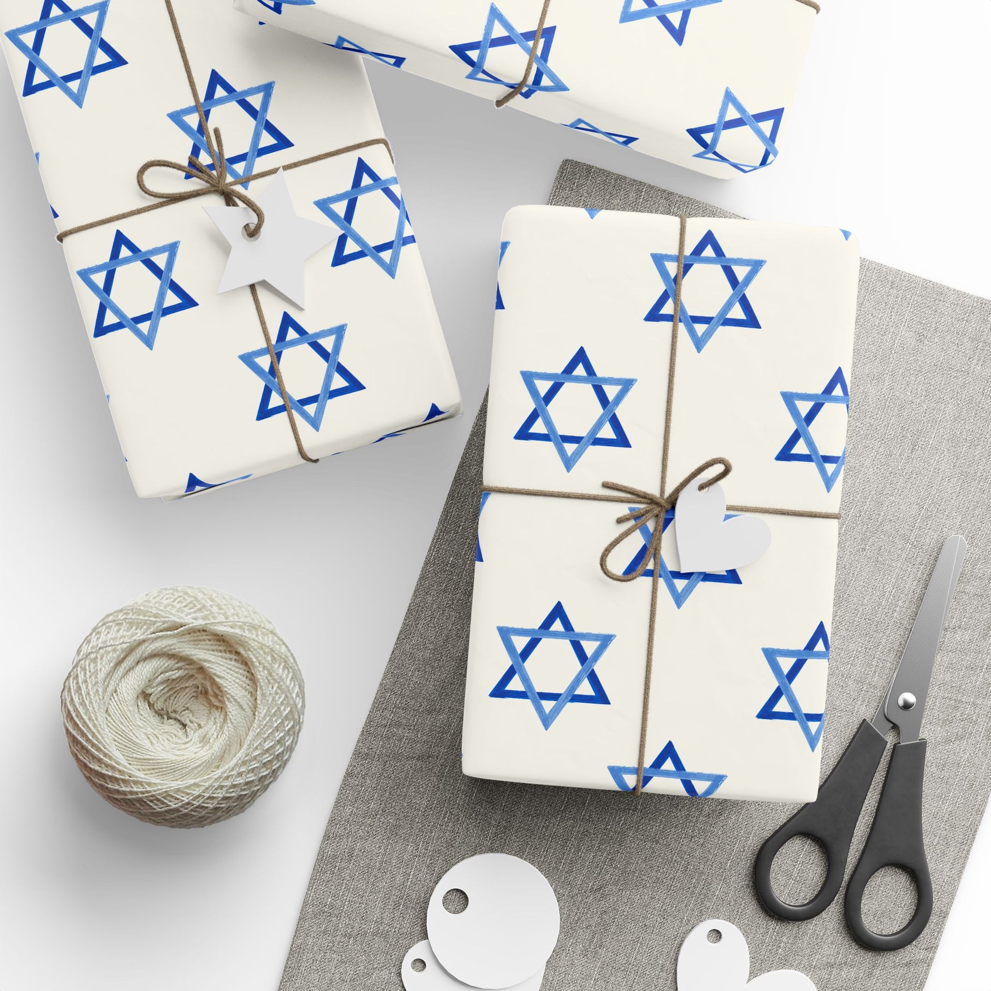 Blue Star of David Wrapping Paper