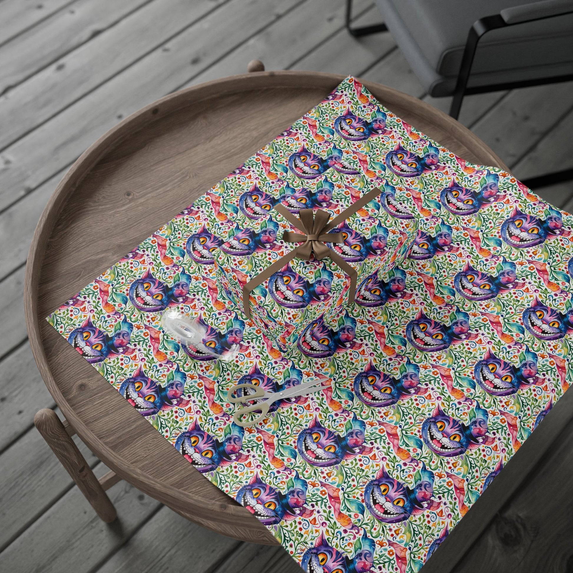 Colorful Cheshire Cat Wrapping Paper