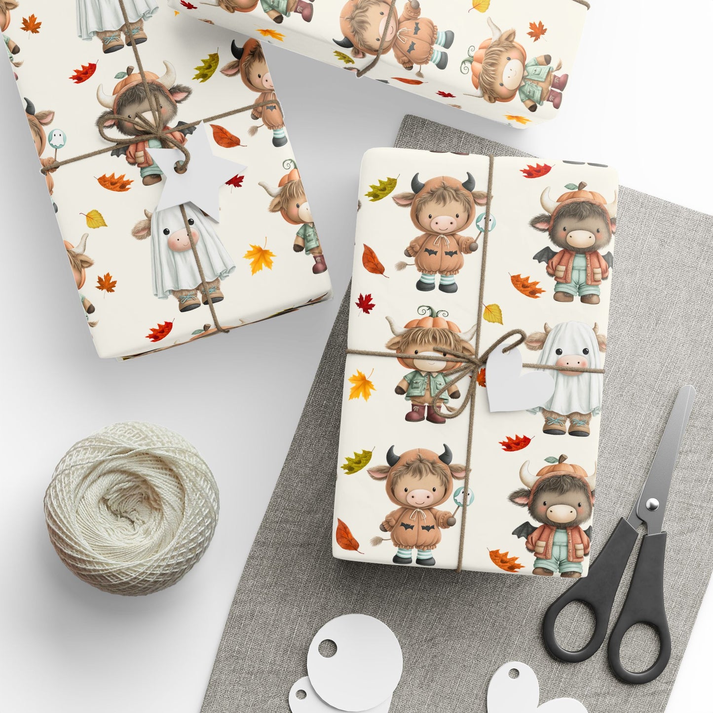 Moo & Boo Crew – Halloween Highland Cow Wrapping Paper