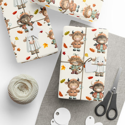 Moo & Boo Crew – Halloween Highland Cow Wrapping Paper