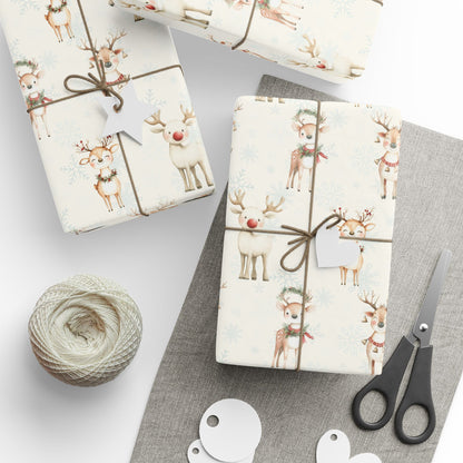 Oh Deer, It's Festive! – Whimsical Reindeer Wrapping Paper