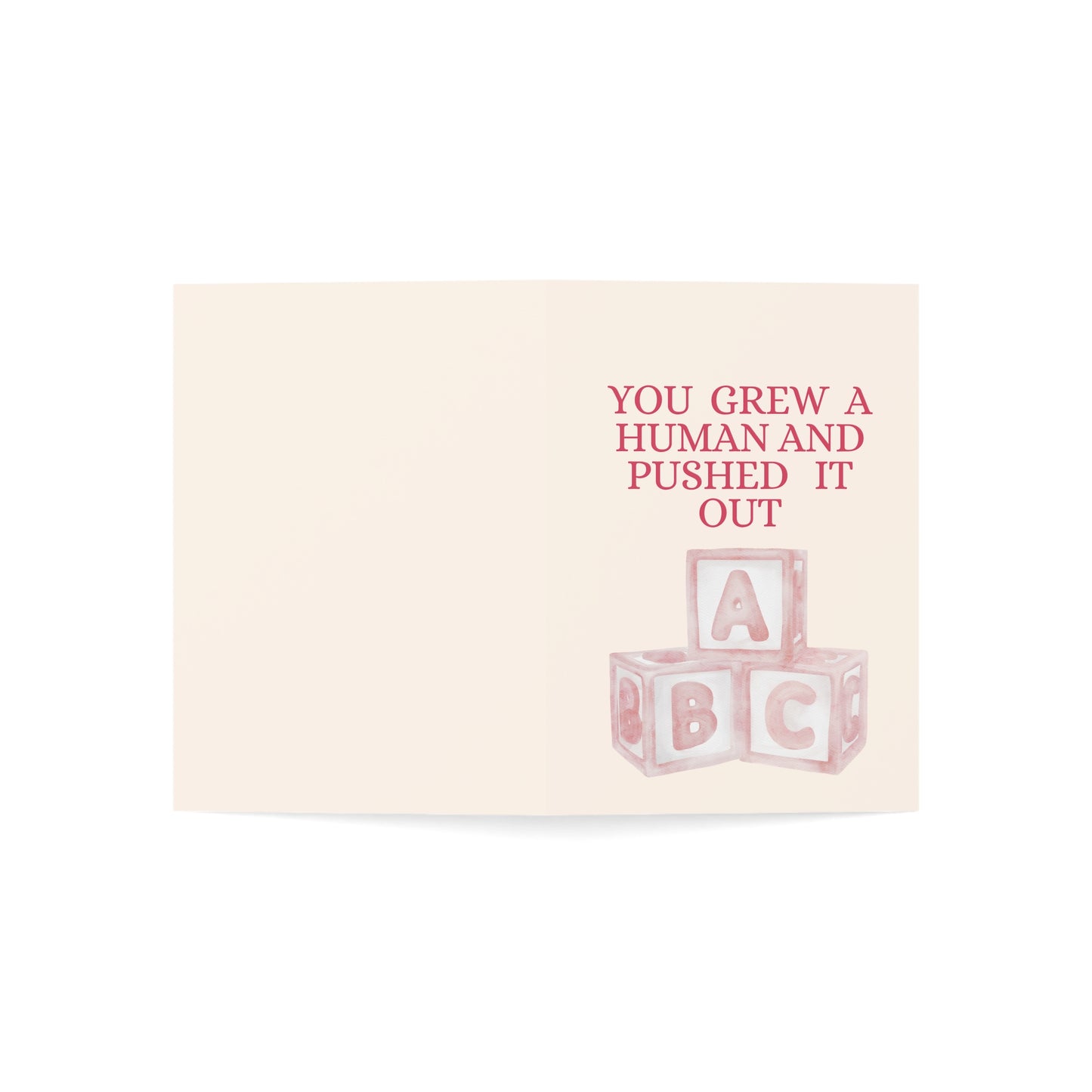 You Grew a Human and Pushed It Out Greeting Card | Frankly, that's enough achievement for one lifetime. | New Baby Card