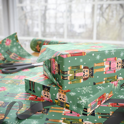 March of the Minty Men – Nutcracker Holiday Wrapping Paper