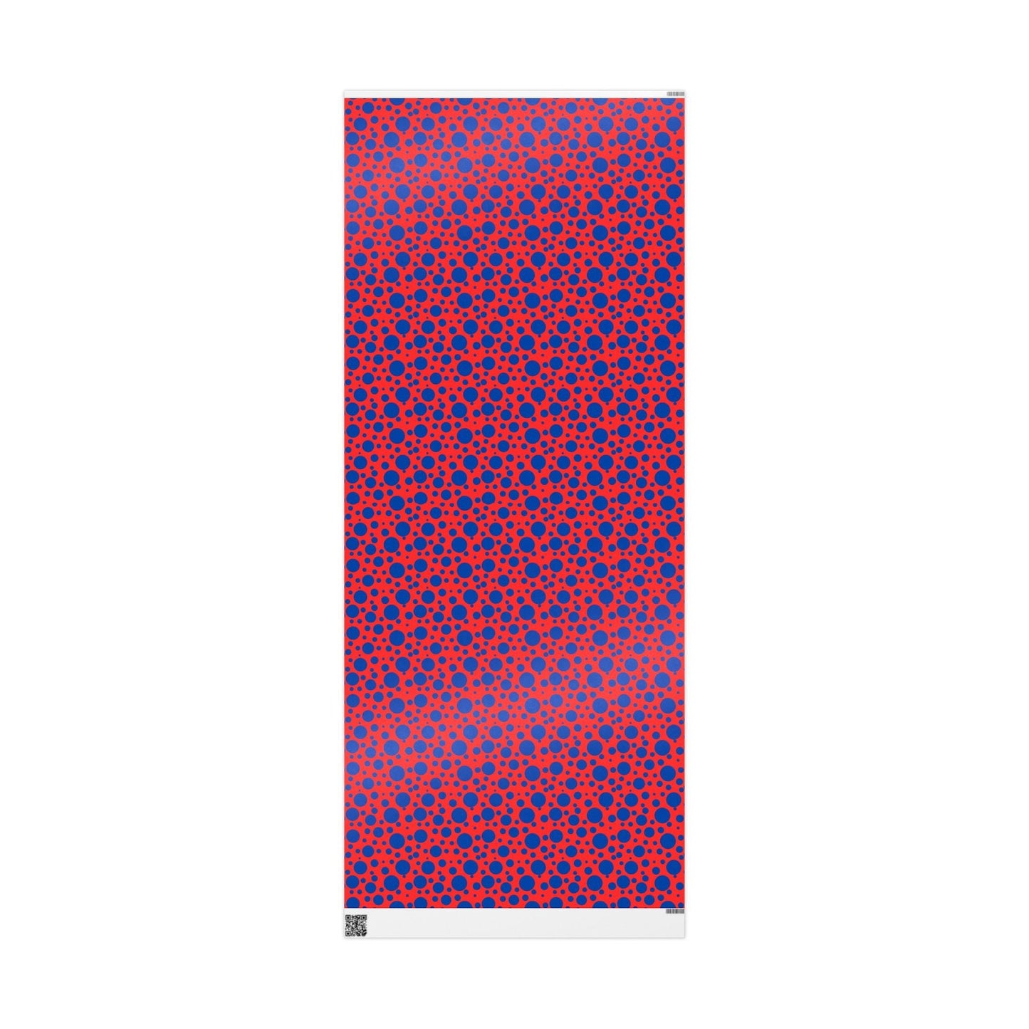 Dot Riot – Bold Blue on Red Modern Wrapping Paper