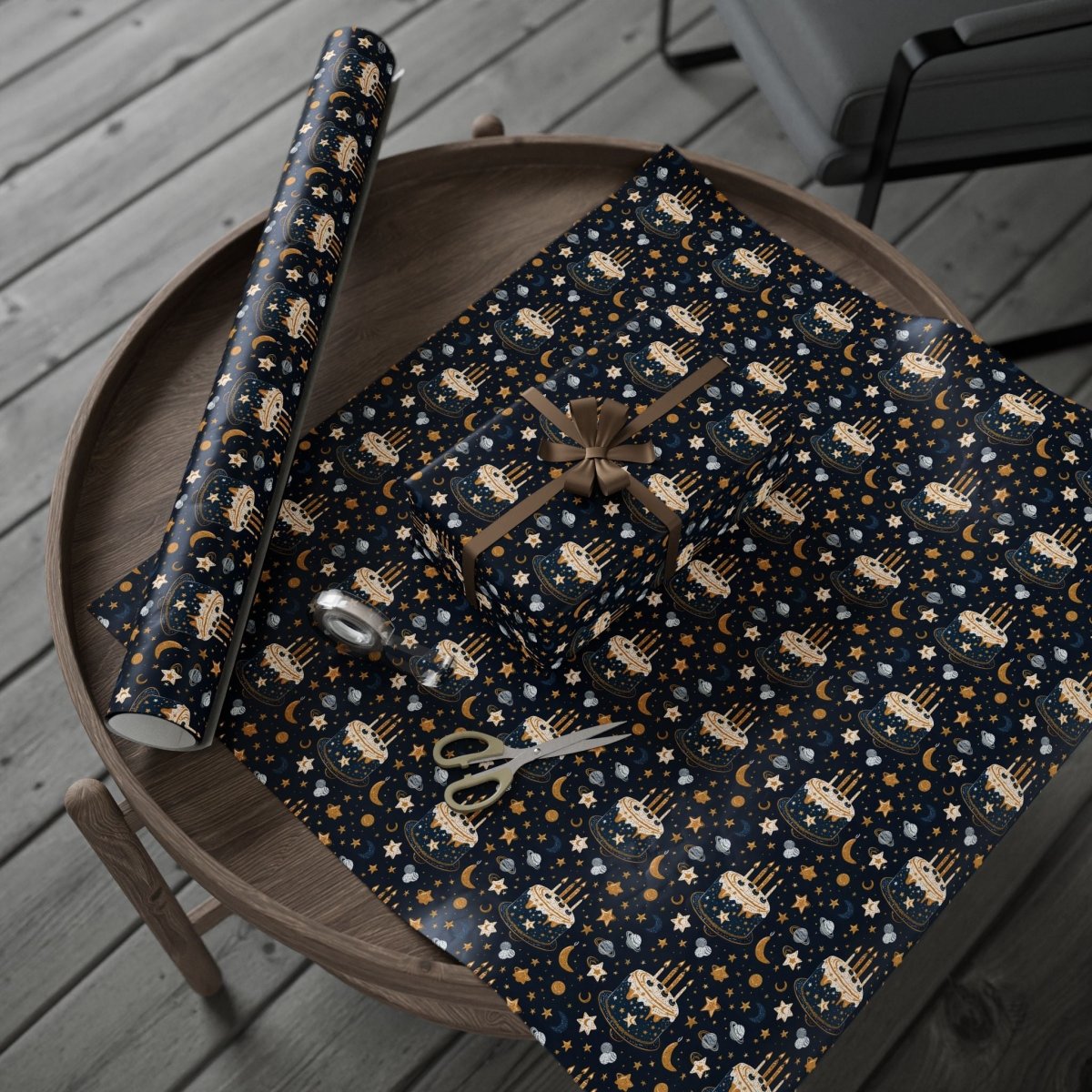 Celestial Birthday Wrapping Paper