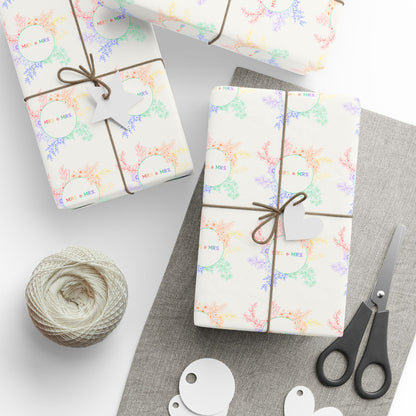 Rainbow Mrs. & Mrs. Gift Paper