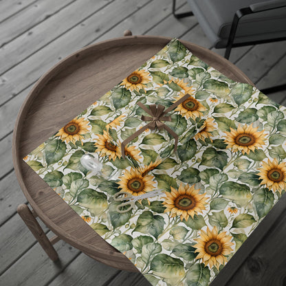 Cheerful Sunflower Patterned Gift Wrap