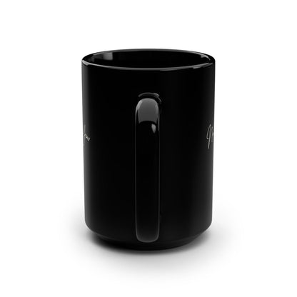 No Thank You Black 15oz Coffee Mug – Minimal Script Ceramic Gift