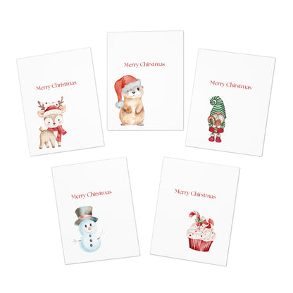 Funny Christmas Greeting Card Pack | Set of 5 Holiday Cards | Cute & Cheeky Christmas Cards