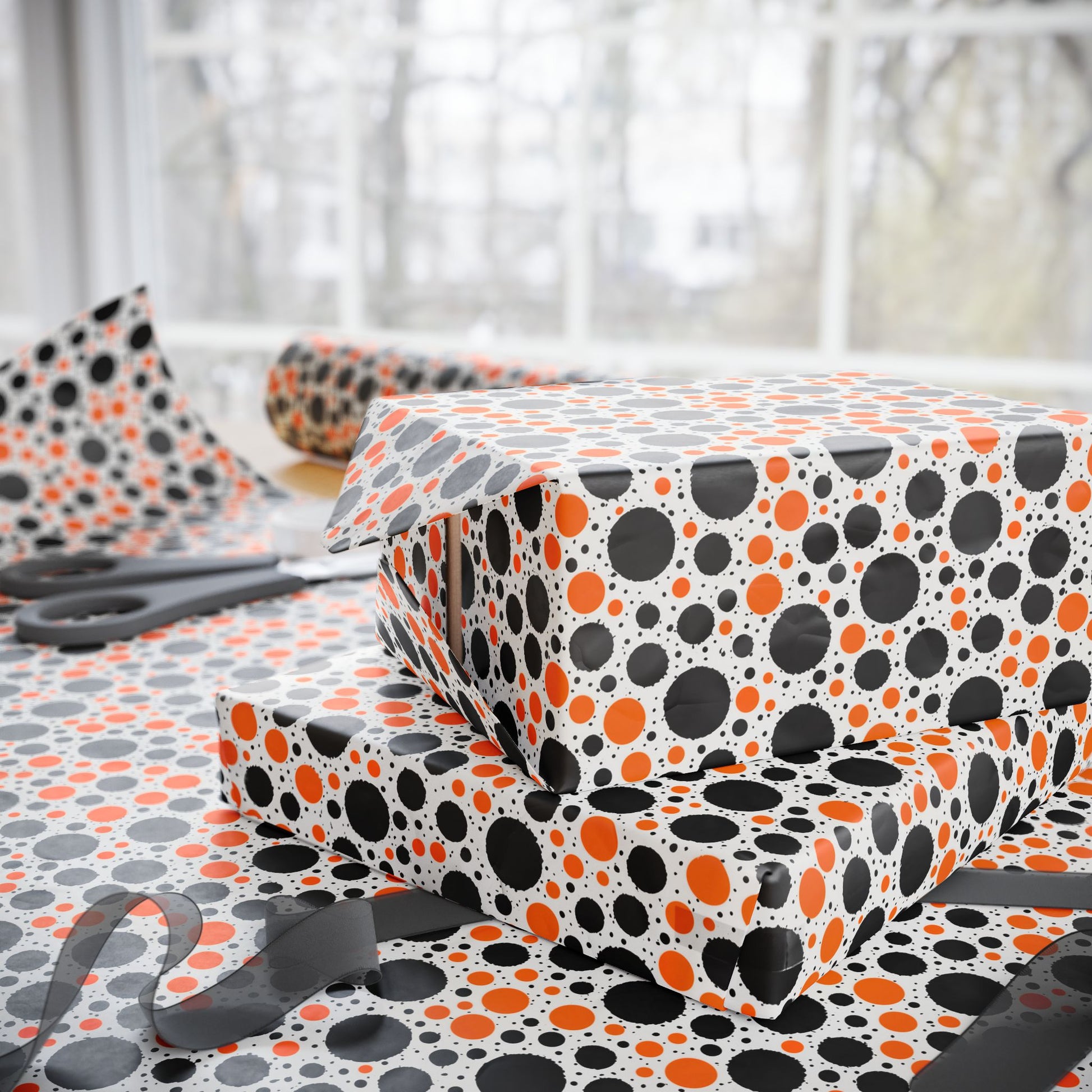 Dot It Like It’s Hot – Halloween Spot Wrapping Paper