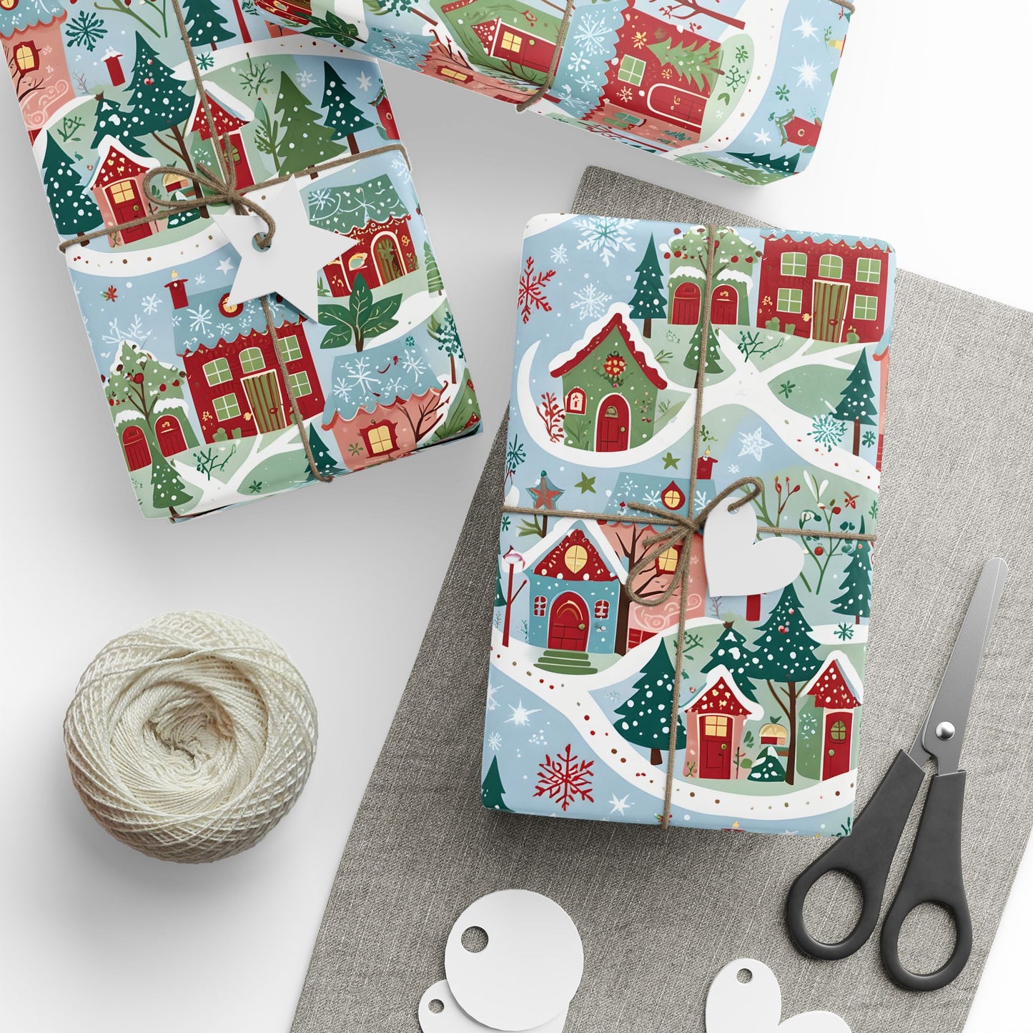 Whimsi-Village Wonderland – Cozy Christmas Town Wrapping Paper