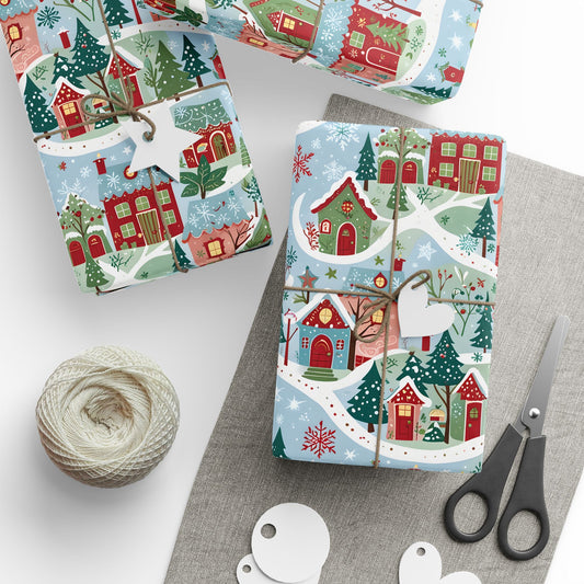 Whimsi-Village Wonderland – Cozy Christmas Town Wrapping Paper