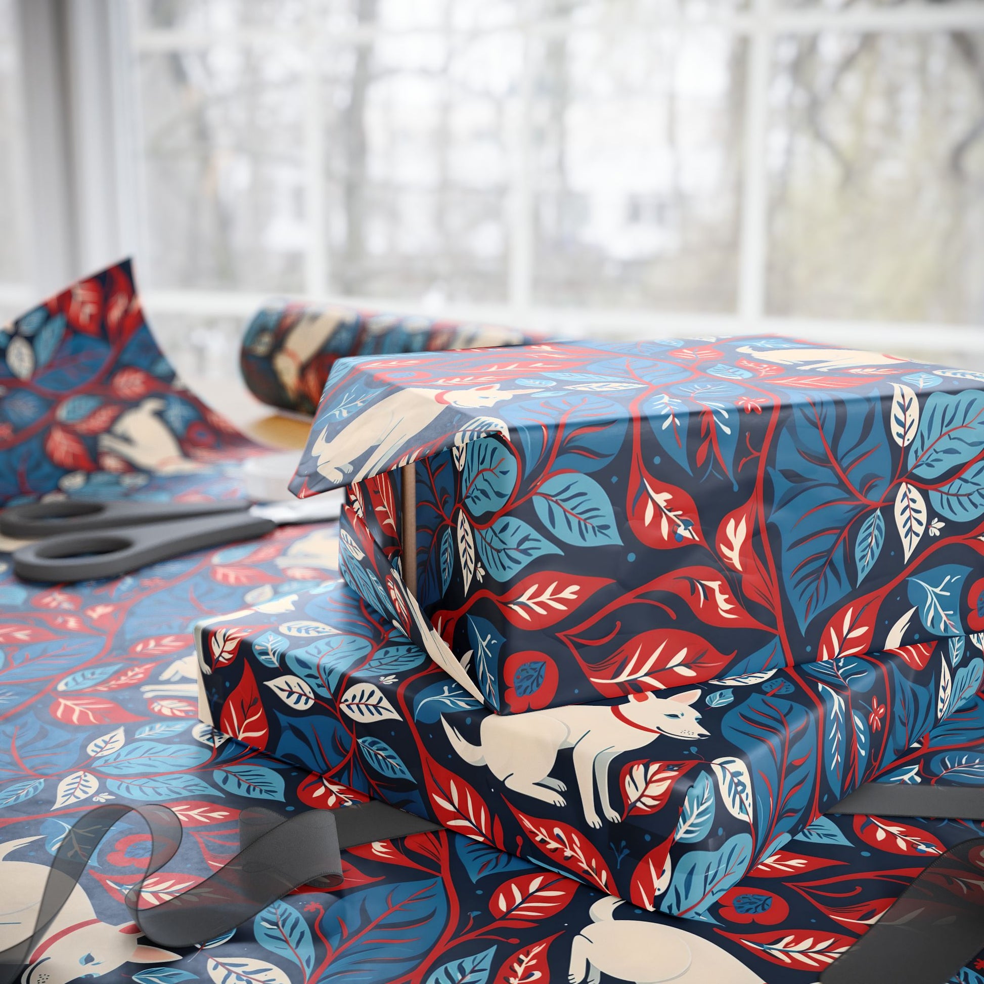 Botanic Pup Parade Wrapping Paper
