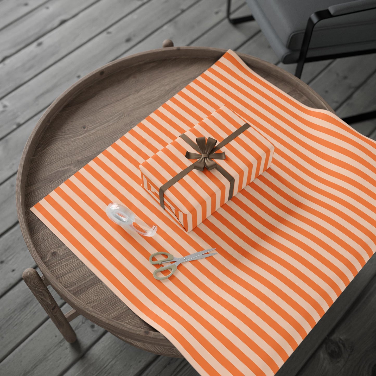 Chic Orange Stripes – Modern Wrap