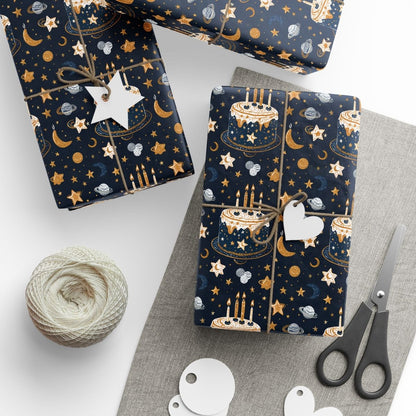 Celestial Birthday Wrapping Paper