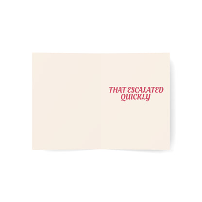 You Got Married and Now You're a Father Greeting Card | that escalated quickly | New Dad Card