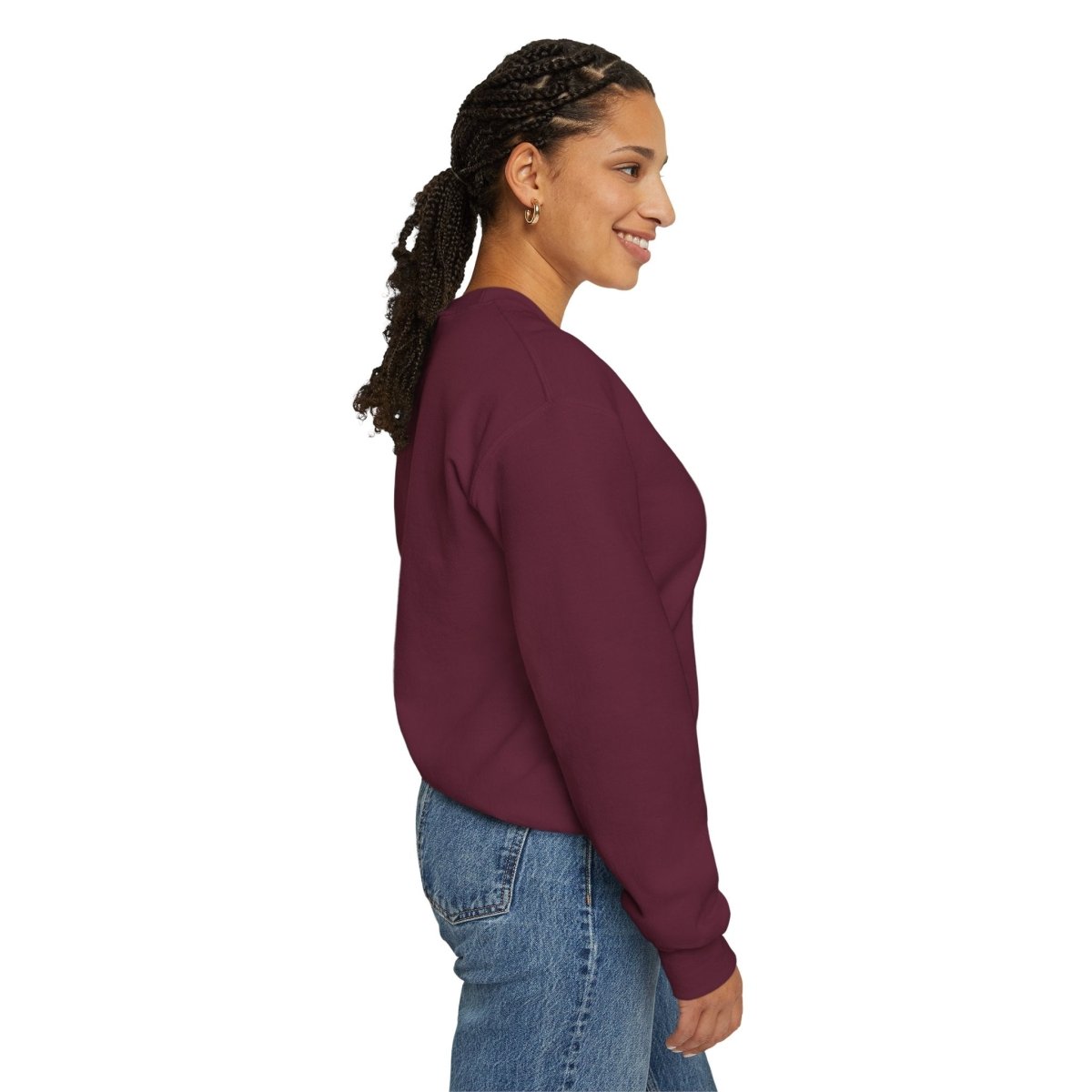 Crewneck Sweatshirt “maybe almost always means no” Minimalist Positive Quote