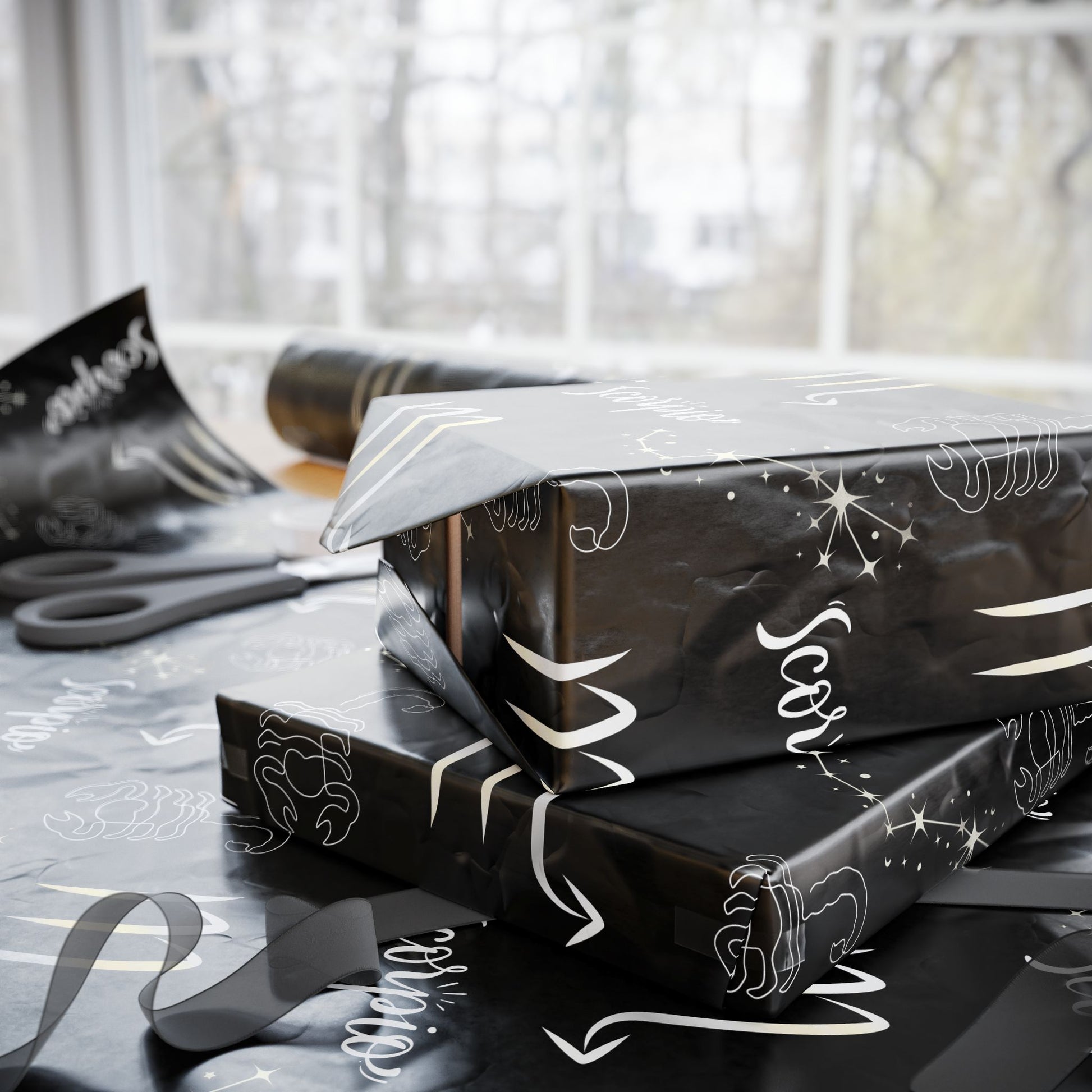 Sting & Spark – Scorpio Zodiac Wrapping Paper