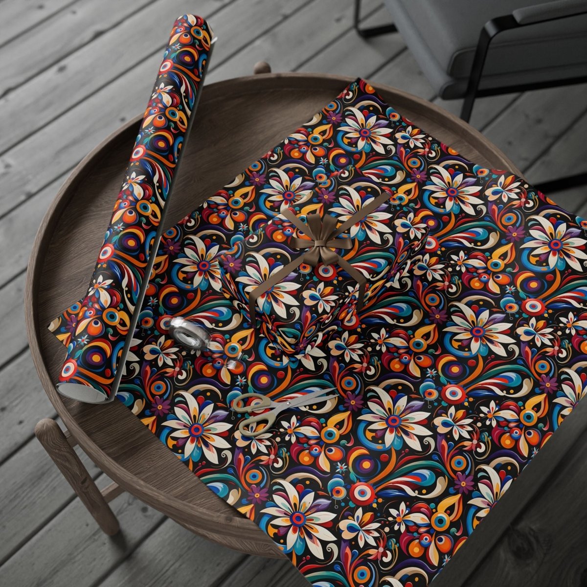 Wrapping Papers - Retro Floral Design