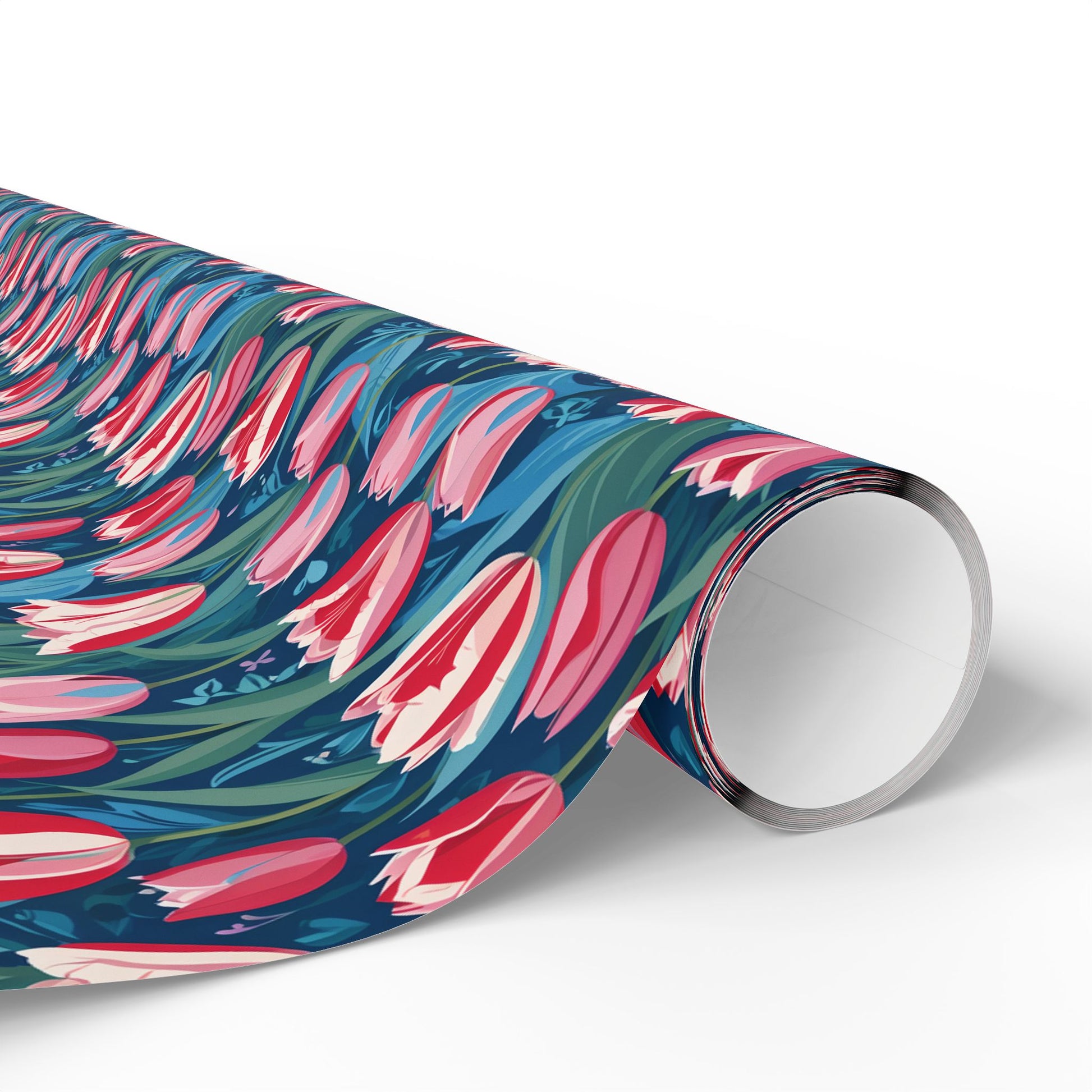 Vibrant Tulip Floral Wrapping Paper