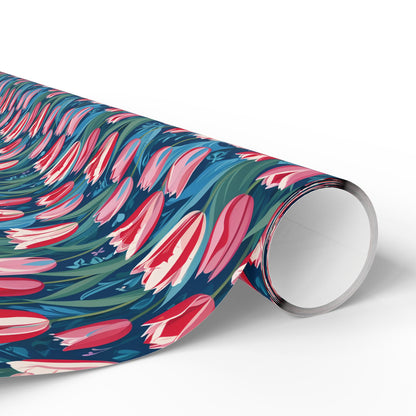 Vibrant Tulip Floral Wrapping Paper