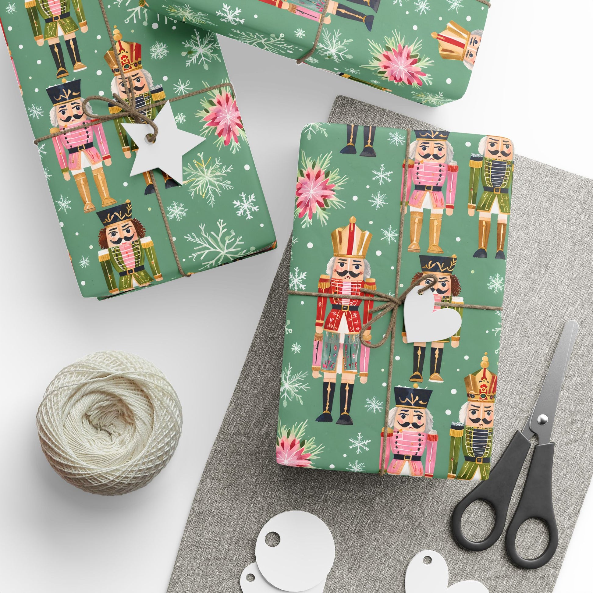 March of the Minty Men – Nutcracker Holiday Wrapping Paper