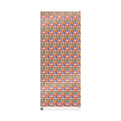 Alice in Wonderland Gift Wrap with Keys & Magic, Whimsical White Rabbit Wrapping Paper