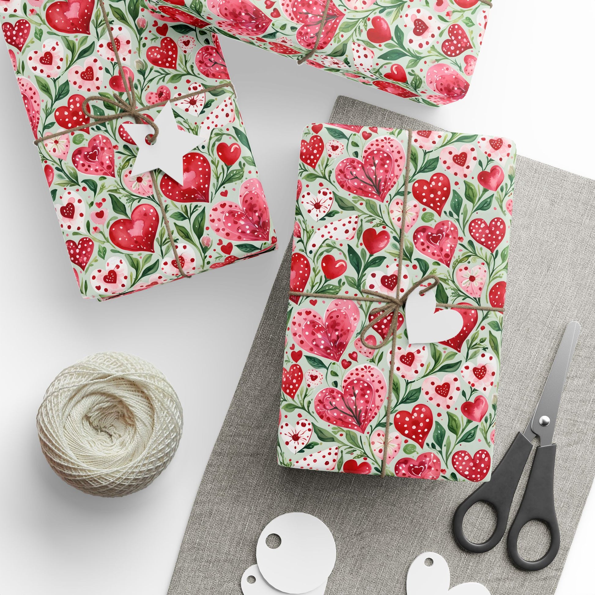 Charming Pink Heart Wrapping Paper for Gift Giving