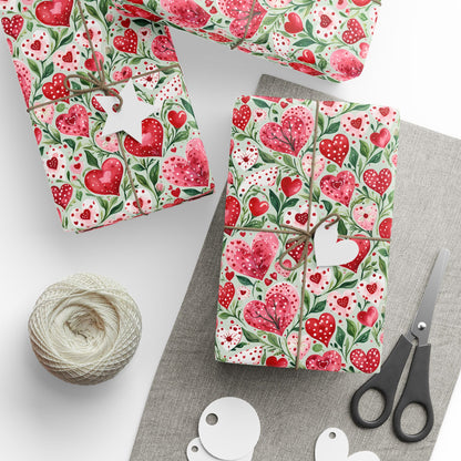 Charming Pink Heart Wrapping Paper for Gift Giving