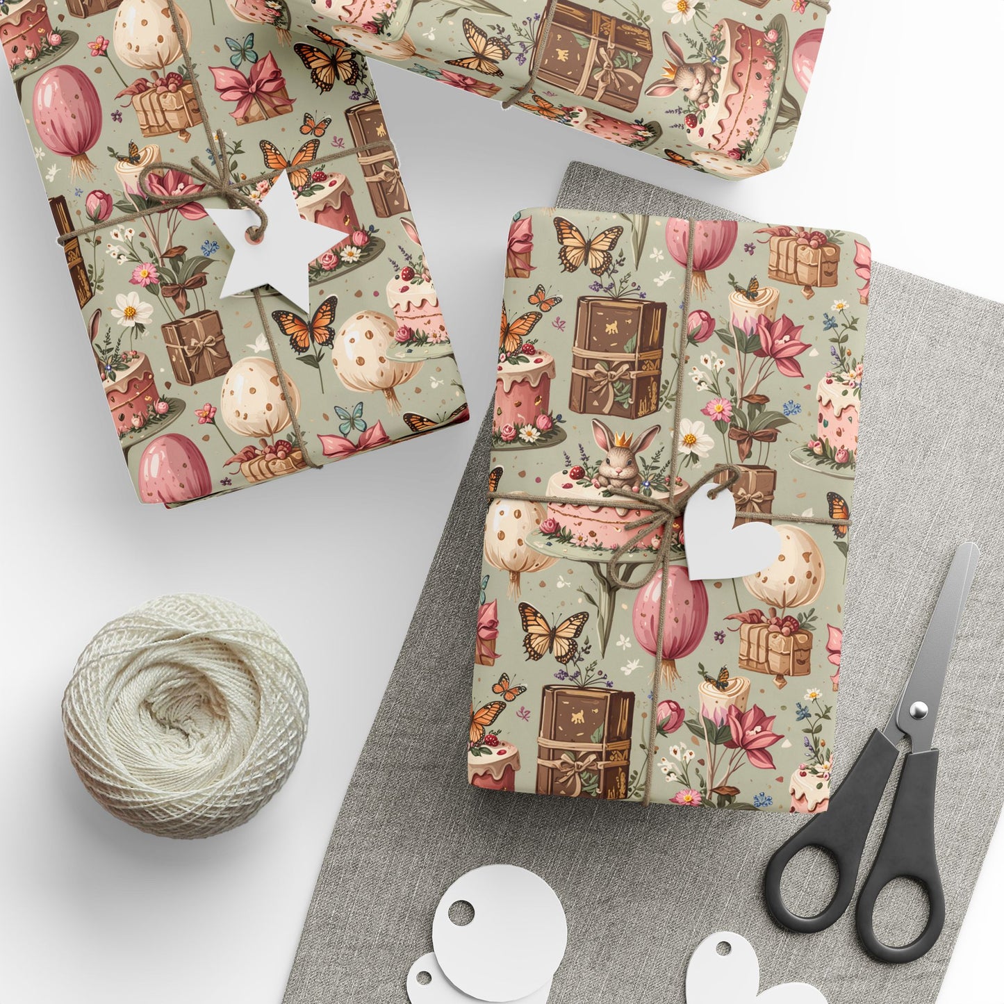 Charming Birthday Butterfly Gift Wrap