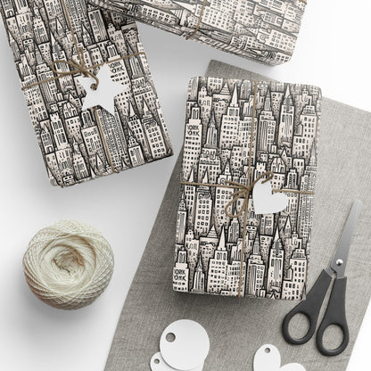 Wrapping Papers - Chic Abstract Cityscape